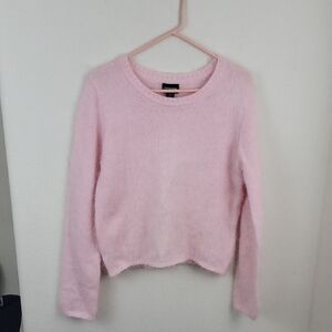 Women's Joe Boxer Light Pink Fuzzy Cropped Sweater Size XL